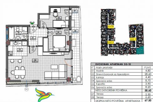 Tivat Residence Dvosoban 67,50