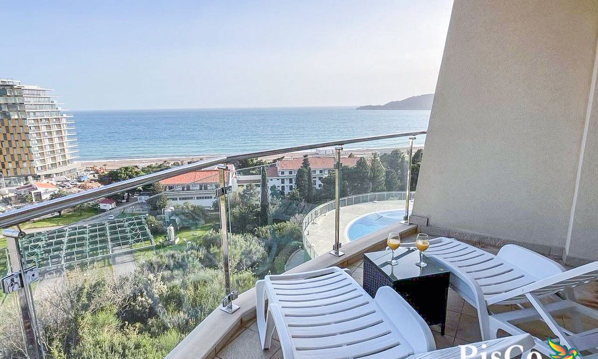 Bečići – Luksuzna Garsonjera s Panoramskim Pogledom na More, 52m2-59-2