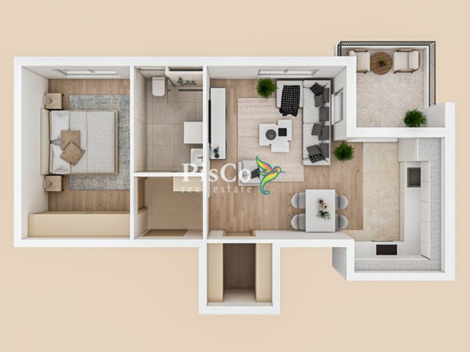 Novogradnja Zabjelo Jednosoban stan 51m2 Prodaja Podgorica 5